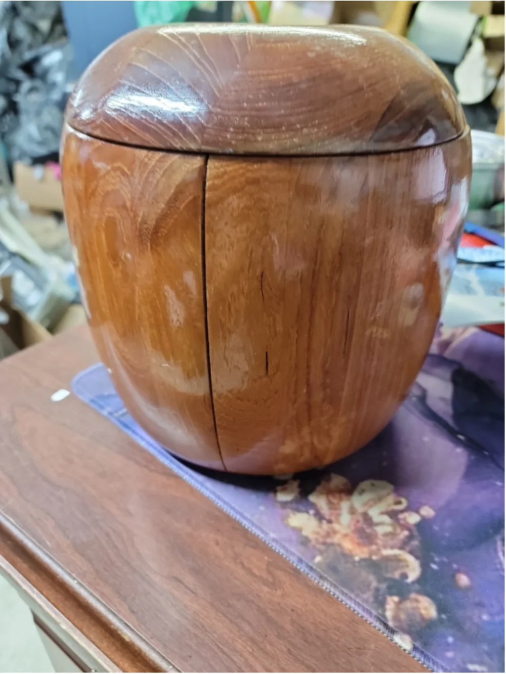 Dansk IHQ Quistgaard Teak Wood Rounded Ice Bucket Inset Lid Liner